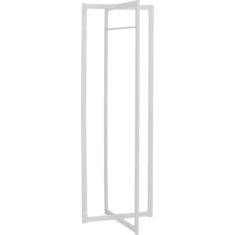 Porte-manteau autoportant en métal de H 72 po, et barre suspendue pour entrée ou chambre à coucher Warwick, Blanc