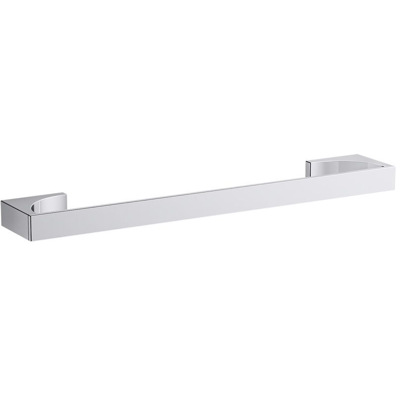Minimal Towel Bar, Polished Chrome, 18"W