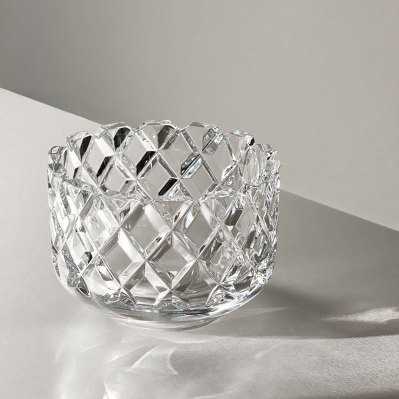 Bol décoratif Sofiero en cristal transparent, Moyen (H 4,33 po x l 6,1 po x P 6,1 po)