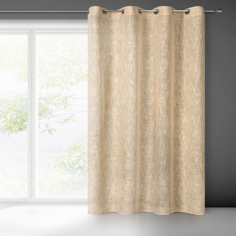 Liren Eyelet Blackout Curtain, Beige