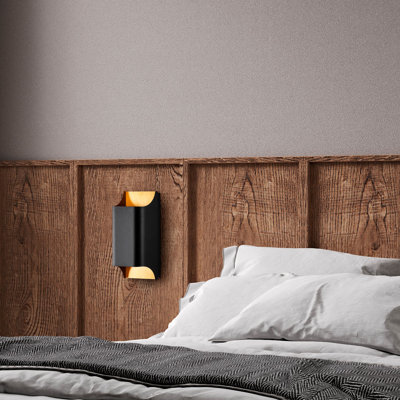 Modern Black Wall Lamp, Metal Body, 5.9 x 11.8 x 4.3 inches | Dual G9 Socket, Max 8W (Bulbs Not Included) | IP20 Rated, Stylish Lighting for Living Room, Bedroom, Hallway & Office Spaces