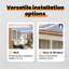 Ebern Designs Fabric Cover Retractable Patio Awning-103878059-103878071