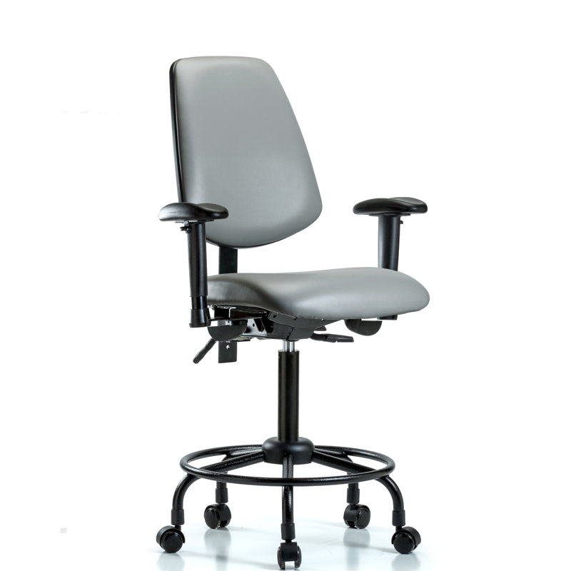 Chaise de travail Latrice, Gris clair, Oui