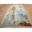 7'10"x10'2" Blue Hand Knotted Abstract Galaxy Design Wool Oriental Rug 1C9C49F9156E415DA9E2820F4C28242D