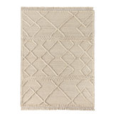 Lovato Wool Geometric Area Rug in Beige