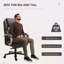 Grand et grand fauteuil de bureau de direction avec siège large, chaise de bureau d'ordinateur avec coutures en losange à dossier haut, hauteur réglable et roues pivotantes-1888015559
