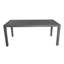 Table de salle à manger d'extérieur avec structure en aluminium antirouille et verre trempé gris, hauteur de 29,18 pouces, surface lisse pour table en verre décontractée, repas