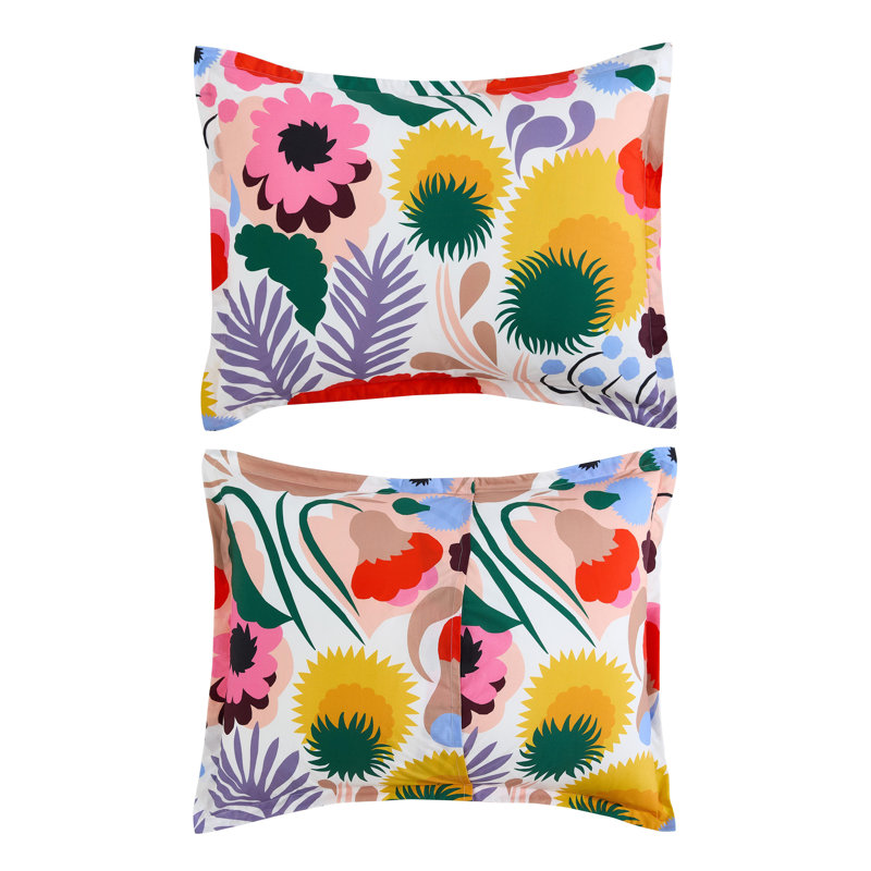 Marimekko Ojakellukka Cotton Duvet Cover Set, King Duvet Cover + 2 King Shams