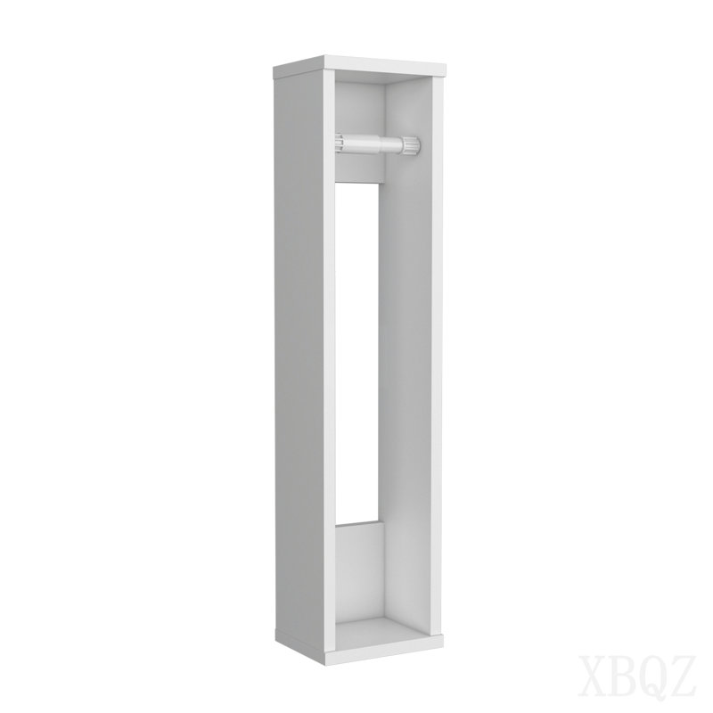 28" High Toilet Paper Holder Narrow Shelf Organizer For Bathroom, Living Room, Kitchen, White
