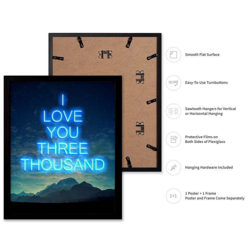 I Love You Three Thousand, Black Framed, Poster, 24"H x 32"W