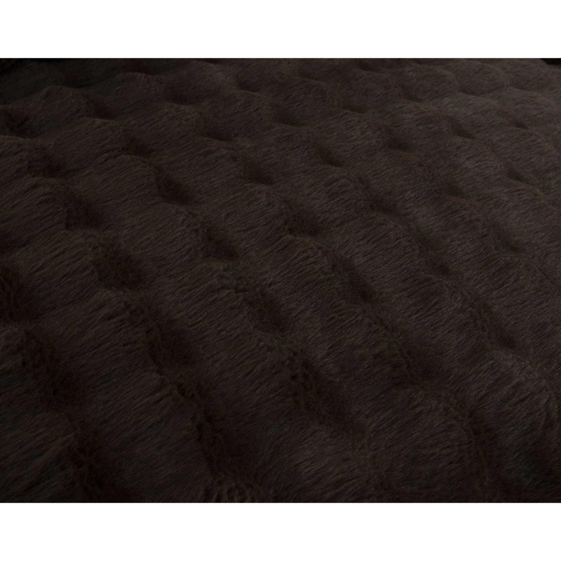 Canapé modulaire 4 pièces avec méridienne Everette, Polyester brun, Face à la gauche