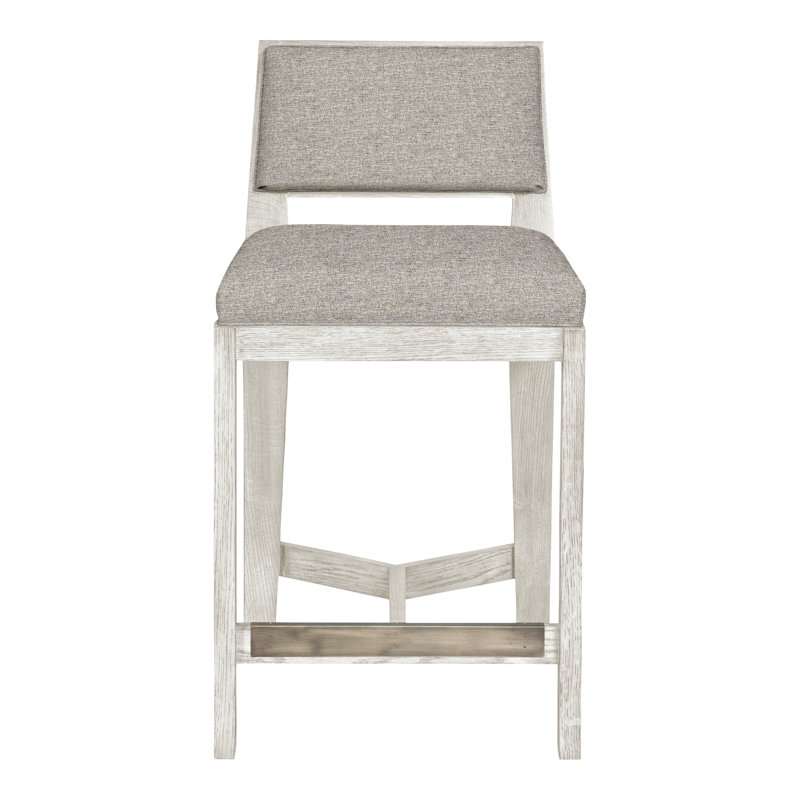 Thom Filicia Solid Wood 32.5" Bar Stool, Impala Storm, Casa Blanca