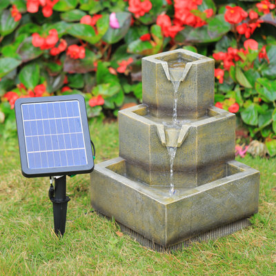 Outdoor Cascade Fountain with Lights