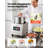 Food Processor 3.2 qt 3L Commercial Electric Vegetable Chopper 400W, for Chopping Vegetables Fruit Grains Nuts Cheese, Food-Grade Stainless Steel Bowl, Cutter with S-Shaped Blade, 120-Volts
