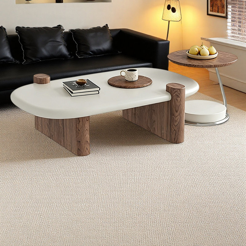 Charland, H 15,74 po x L 51,18 po x l 27,16 po, Crème / brun foncé, Argent/brun foncé
