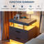 Bookhart Manufactured Wood Bedside Table with Wireless Charging Station and Human Sensor Light-1904803880