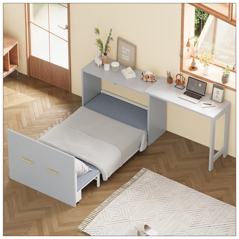 Lit pour chambre à coucher, gris