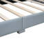 Lit plateforme tapissier grand et simple TG, lit mère et enfant, similicuir