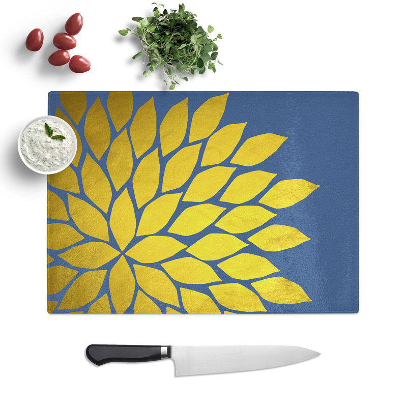 Abstract Leaves No.3 Chopping Board, Gold, 0.4cm H x 20cm W x 28.5cm L
