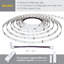 RibbonFlex Home, 24 V, RVB, 30 DEL / M, IP20, bande d'éclairage sous l'armoire 10 M