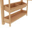 Lit mezzanine simple avec bibliothèques, boîtes et tiroirs multi-rangements, lits mezzanine bas en bois massif avec bureau et tableau noir, aucun sommier nécessaire, naturel-1709023553