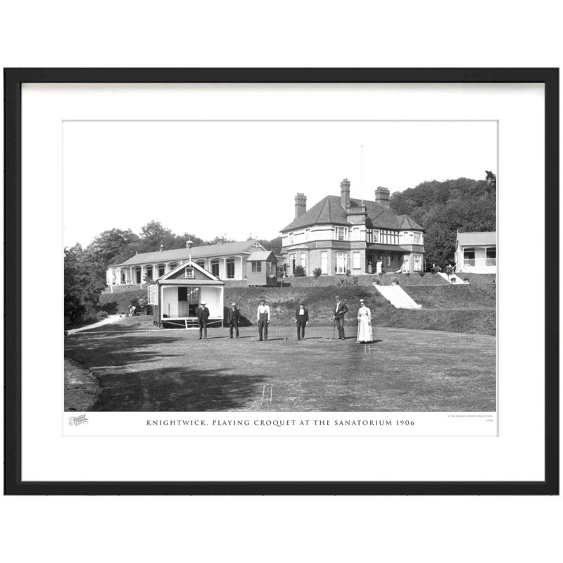Knightwick, Playing Croquet At The Sanatorium 1906 - Single Picture Frame Print, 28cm H x 36cm W x 2.3cm D