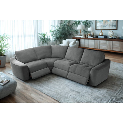 Canapé modulaire inclinable électrique 4 pièces avec rangement sans fil et port USB Lexor