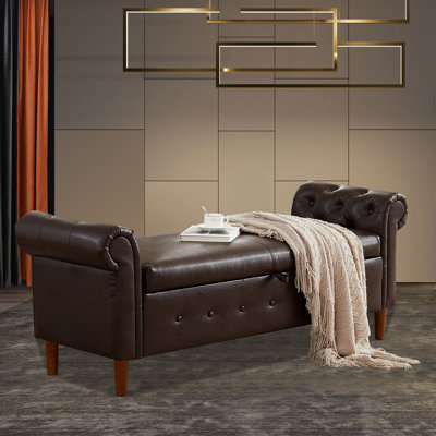 Banc de rangement en similicuir Destefanis