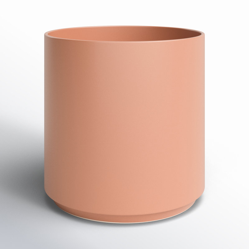 Pot de fleurs en grès cérame, Pêche, H 15,25 po x l 15 po x P 15 po