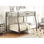Lit double superposé double / grand en noir sable