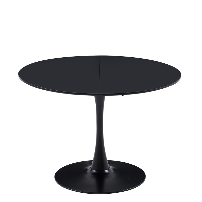 David Pedestal Dining Table, Black, 75cmH x 110cmL x 110cmW