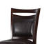 Chaise d'appoint rembourrée Holmgren en brun foncé