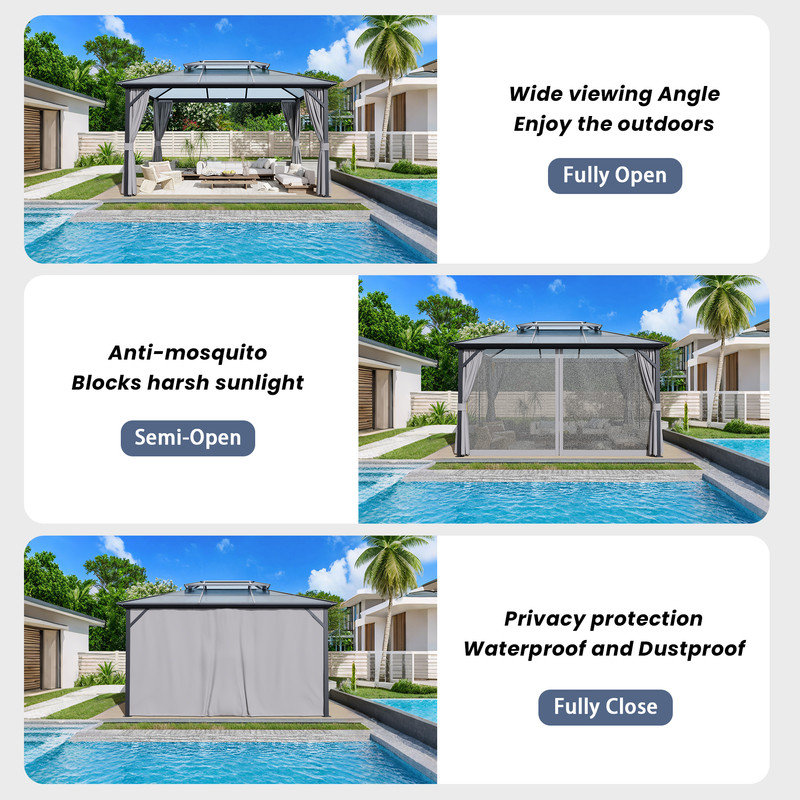 Aluminum Patio Gazebo with Durable Structure