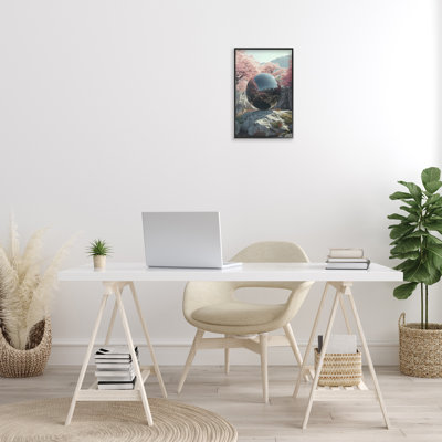 Surreal Reflective Ball Framed Giclee Art by Roozbeh Bahramali
