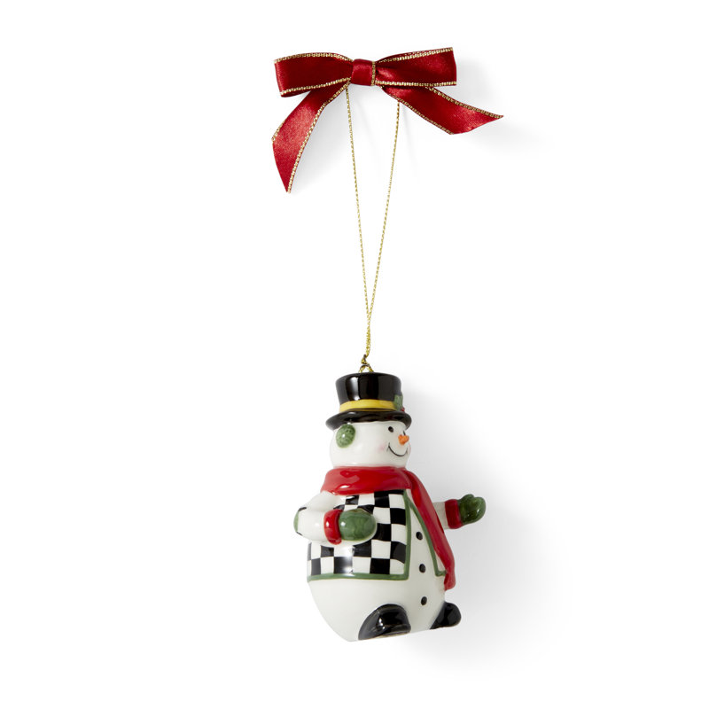 Black & White Snowman Ornament