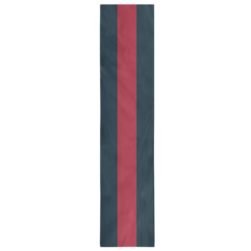 Houston Throwback Football Stripes Table Runner, 72" x 16", Houston Throwback Football Black/Red, Polyester