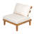 Solterra 5-Piece Modern Rustic Acacia Wood Patio Sectional Sofa Set with Weather-Resistant Comfort