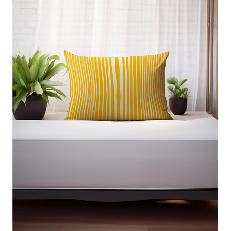 Housse et insert de coussin carré Michael Penny, polyester, Noir / Blanc cassé,  Rectangle H 18 po x l 25 po