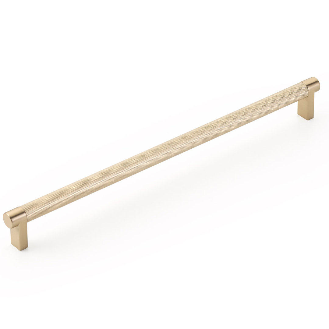 Emtek Select Cabinet Pull 12" Center-to-Center w/ Rectangular Stem & Knurled Bar Emtek 