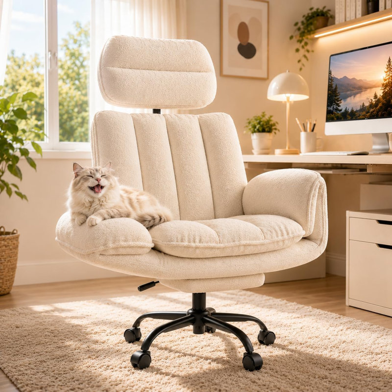 Fauteuil Criss, Peluche blanche