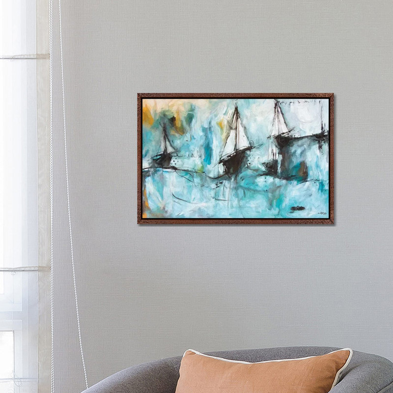 To Cross the Storm 1 Piece Wall Art on Canvas, 66.04 cm H x 45.72 cm W, Classic Wood Floater Frame