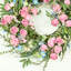 Couronne de fleurs artificielle 24 po en grappe de verdure pour la porte d'entrée Saint-Valentin