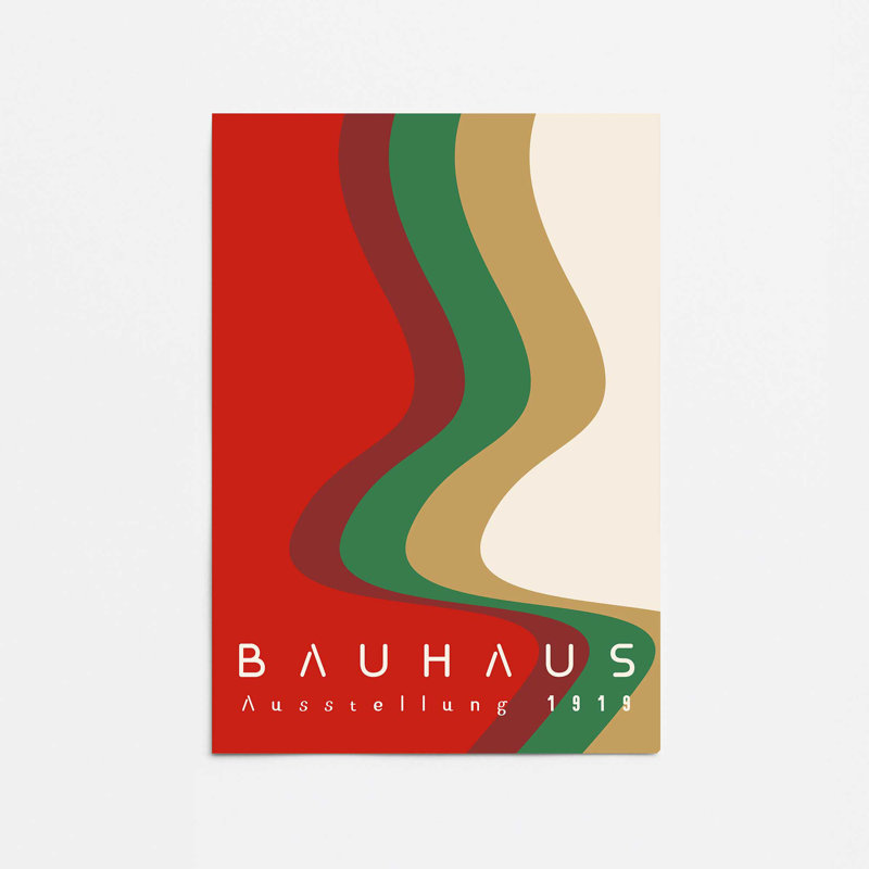 Bauhaus Retro Waves I, Papier, H 14 po x l 11 po