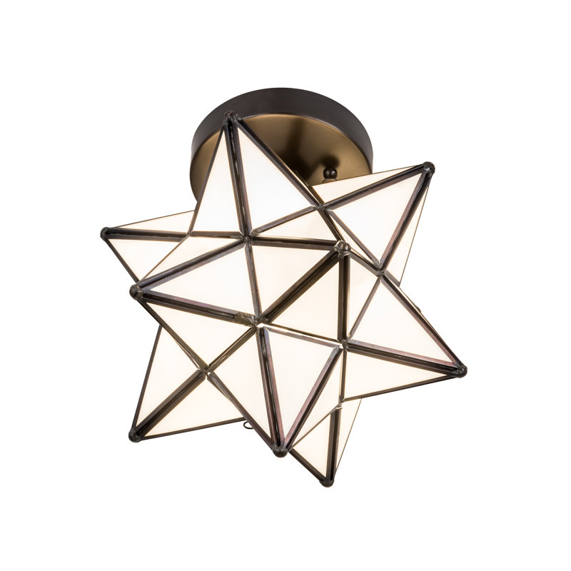 Glass Semi Flush Mount