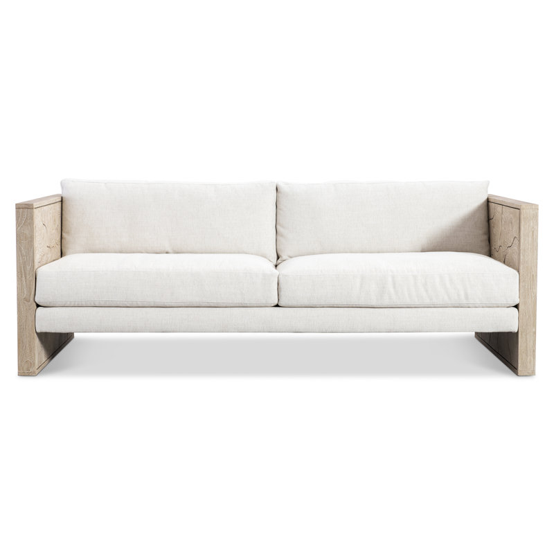 Madura Outdoor Loveseat, White, Seat Oat