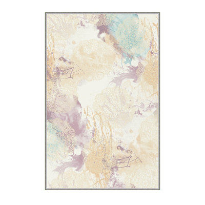 Soft Hall Carpet (2.6 x 4.9 ft), 100% Polyester, 0.3 in Pile Height | Antibacterial, Non-Slip Underside, 650 g/m² | Machine Washable, 3D Digital Print | Perfect for Living Room, Entryway & Bedroom Décor