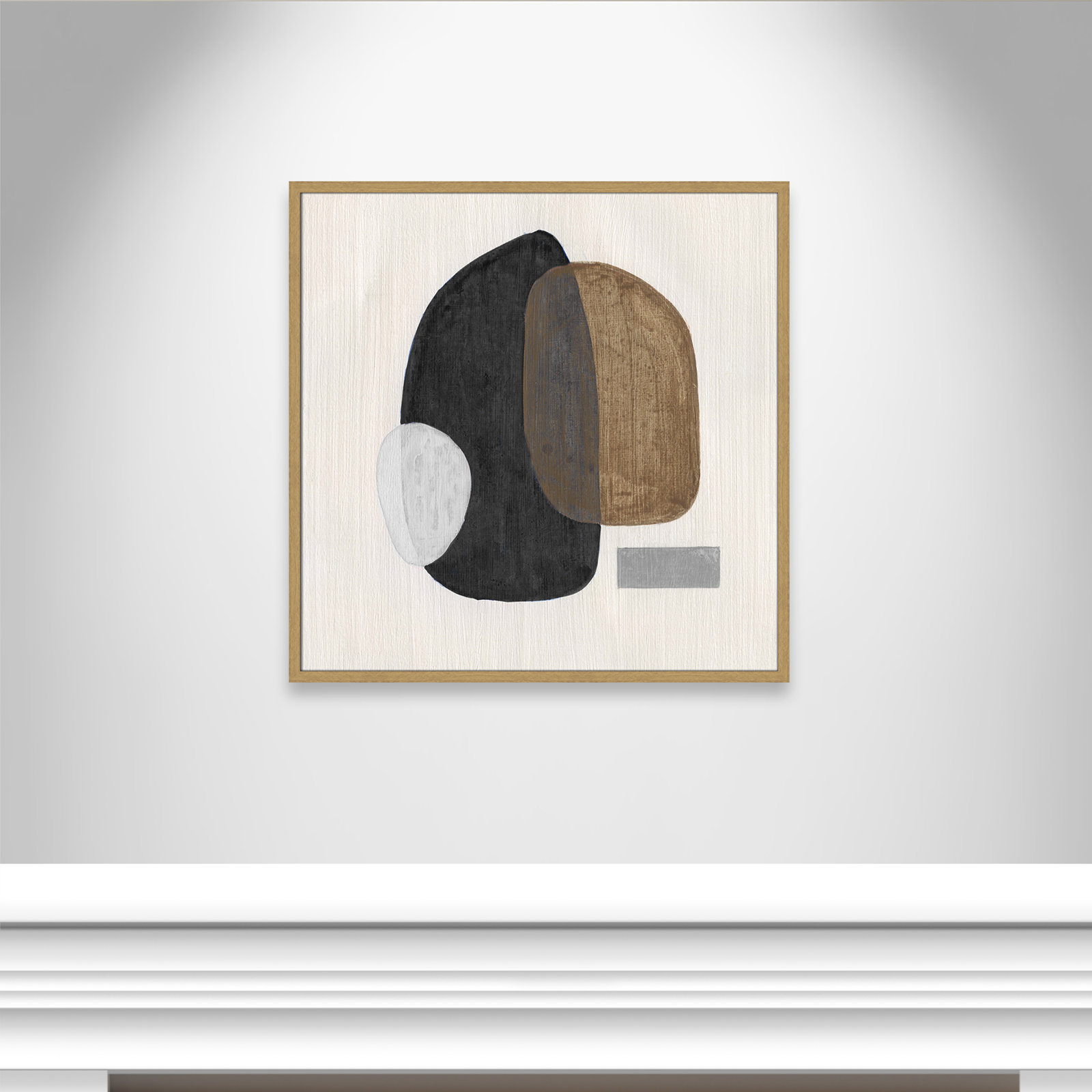 Inola Neutral Stones III Wall Art, 32" H x 32" W, Natural