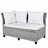 5-Piece PE Wicker L-Shaped Garden Furniture Set with 2 Extendable Side Tables