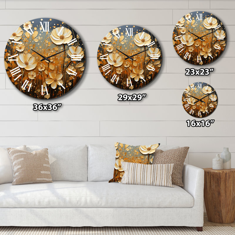 Horloge murale Wildflowers, Petit