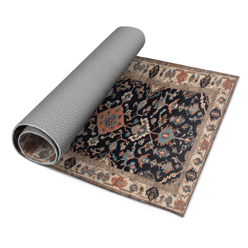 Tapis d'intérieur et d'extérieur gris Persian, Rectangulaire 3 pi x 5 pi